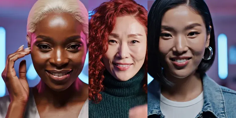 Cinematic Neon Portrait Videos generated by undefined