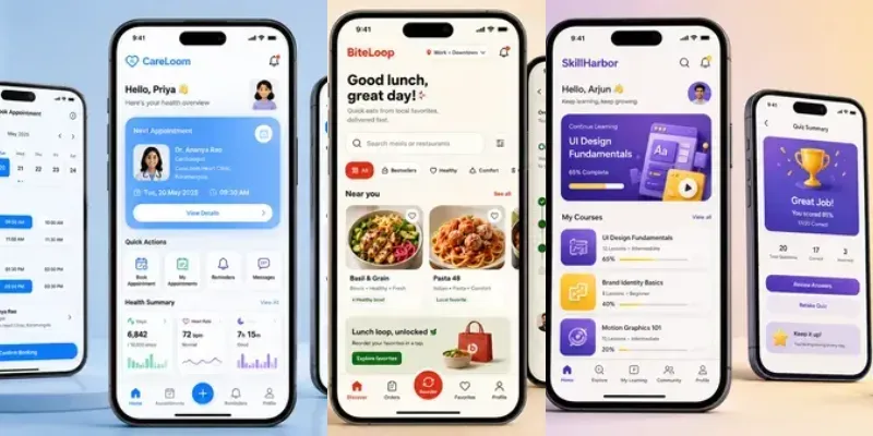3D Mobile App UI Showcase Generator generated by undefined