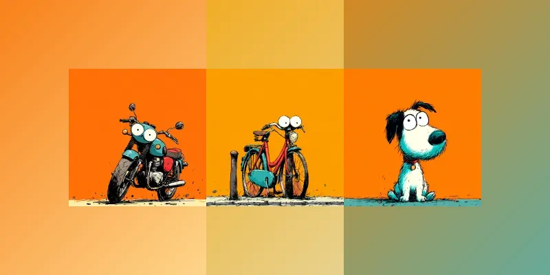 Whimsical Ink Cartoon Storybook Doodles generated by undefined