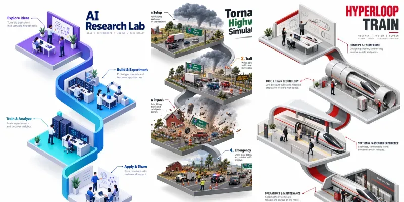 Minimalist 3D Isometric Infographics