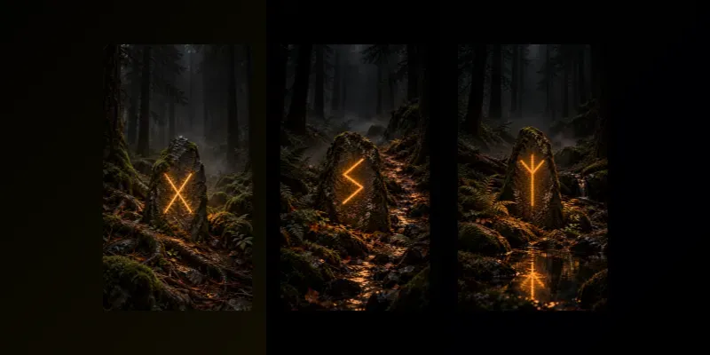Glowing Forest Rune Wallpapers