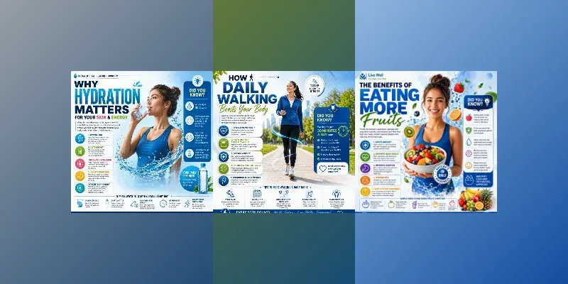 Premium Wellness Infographic Posters generated by undefined