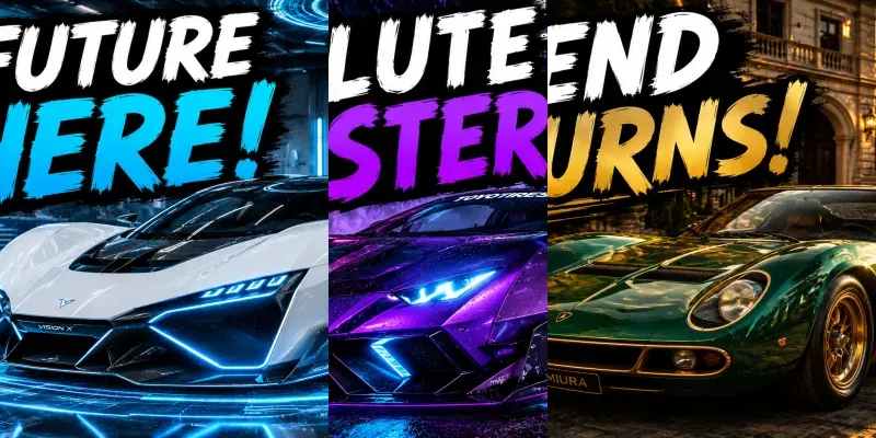 Luxury Supercar Thumbnail Kits generated by undefined