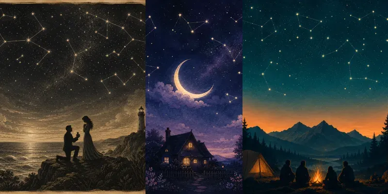 Night Sky Star Map Art Generator generated by undefined