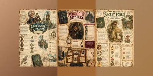 Vintage Literary Storybook Infographics generated by chatgpt-image