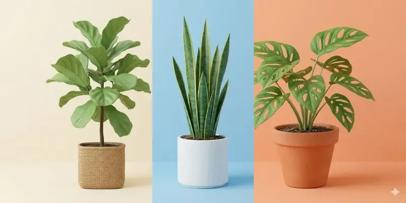 Minimalist 3D Clay Potted Plants generated by undefined