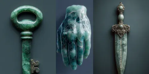 Minimalist Jade Objects generated by midjourney