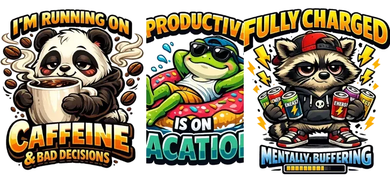 Sleepy Mood Mascot Tshirt Collections generated by undefined