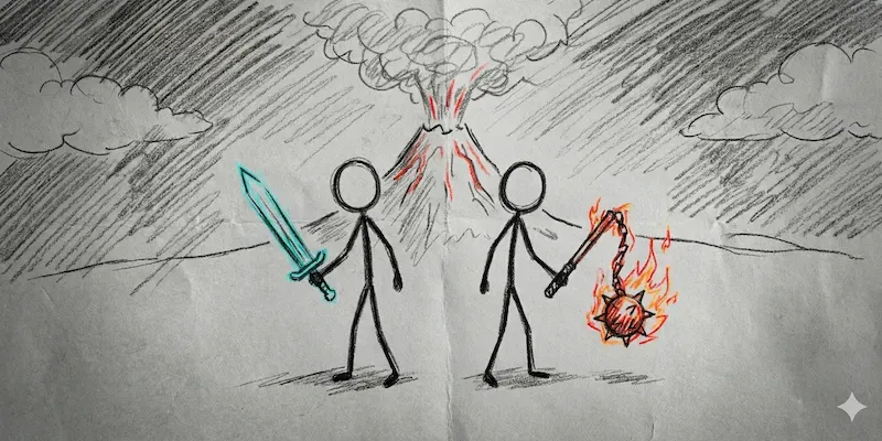 Epic Stick Figure Battle Art generated by undefined