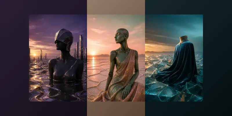 High End Sculptural Editorial Portraits generated by undefined
