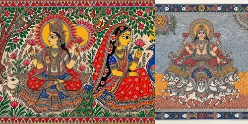 Authentic Mithila Folk Painting Masterpieces generated by chatgpt-image