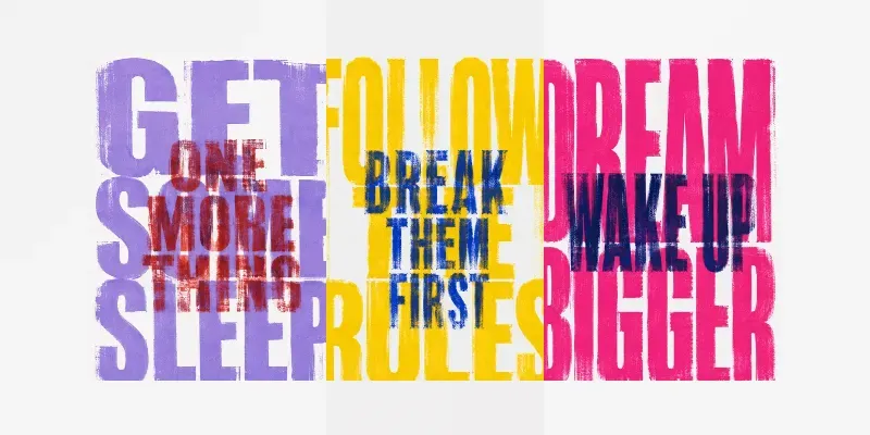Deconstructed Ink Typography generated by undefined
