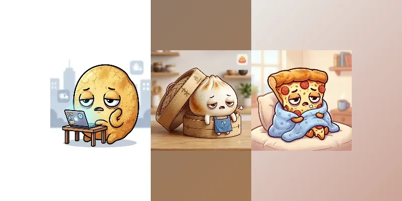 Minimalist Chibi Snack Mascot Brandings generated by undefined
