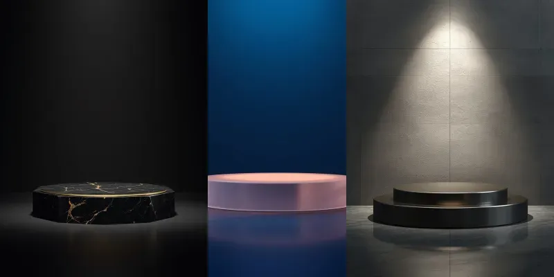 Luxury Cinematic Product Pedestals generated by undefined
