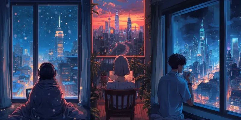 Lofi Anime Balcony Generator generated by undefined