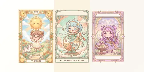 Kawaii Tarot Card Art Studios generated by gemini-image