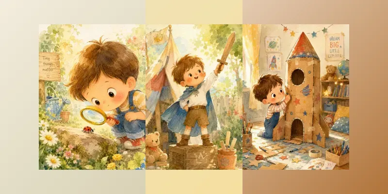 Nostalgic Childhood Storybook Watercolors generated by undefined