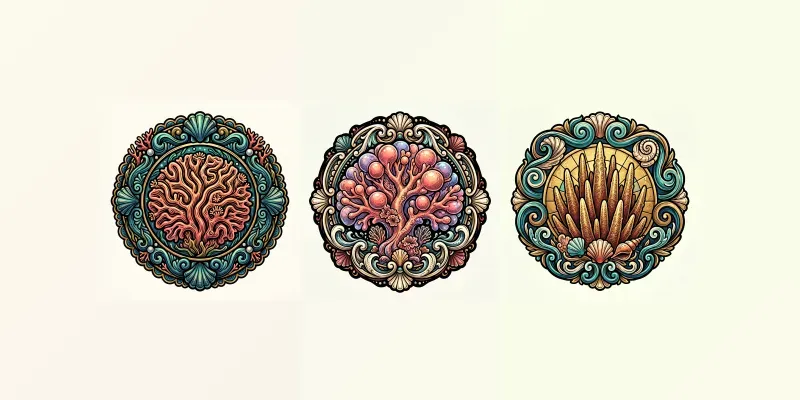 Luminous Coral Emblems generated by undefined