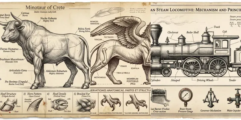 Vintage Anatomical Diagrams generated by undefined