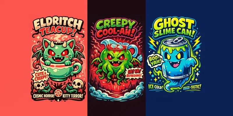 Retro Parody Poster Illustrations generated by undefined