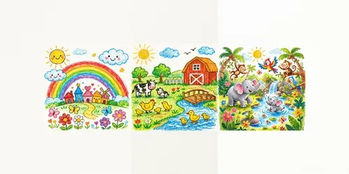 Crayon Kids Landscapes generated by chatgpt-image