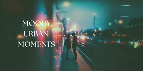Cinematic Moody Urban Moments Blue Hour generated by midjourney