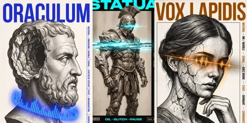 Editorial Datadesign Posters generated by gemini-image