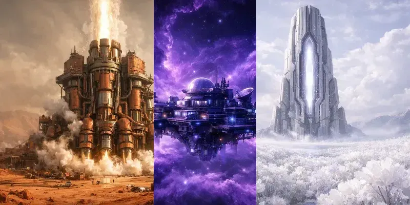 Cinematic Scifi Art Illustrations generated by undefined