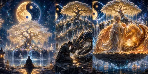 Yin Yang Trees generated by chatgpt-image
