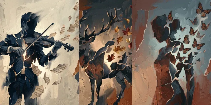 Surreal Dissolving Silhouette Art