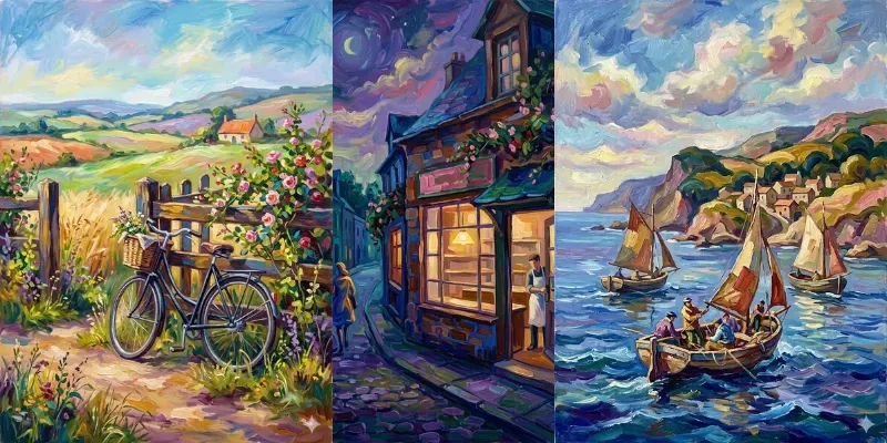 Postimpressionist Daily Life Paintings generated by undefined