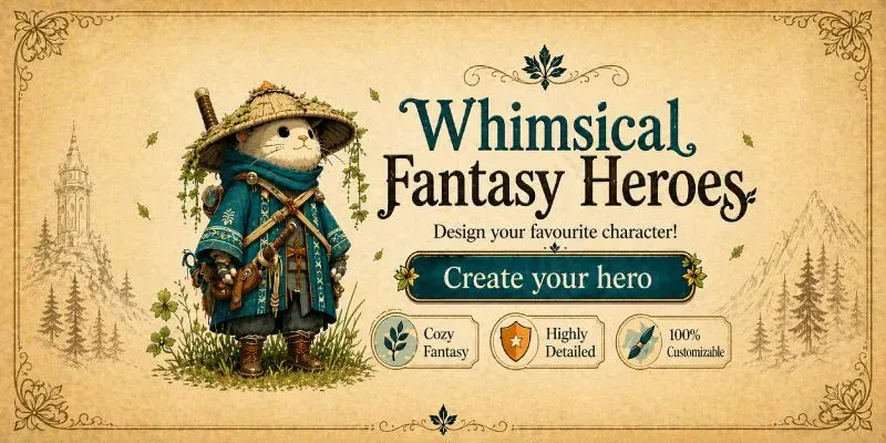 Whimsical Fantasy Heroes generated by undefined