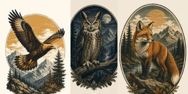 Wildink Commercial Pods Vintage Wildlife generated by undefined