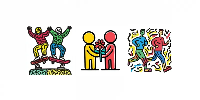 Keith Haring Style Doodle Designs generated by undefined