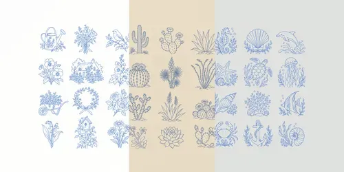 Embroidery Motif Transfer Sheets generated by chatgpt-image