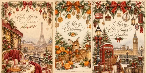 Christmas Cards generated by chatgpt-image