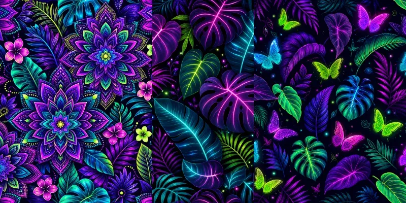 Neon Tropical Pattern Collections generated by undefined
