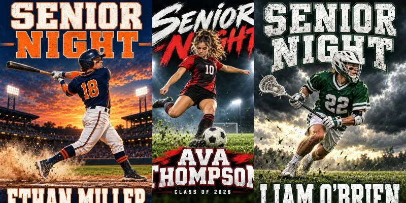 Senior Night Sports Poster Designs