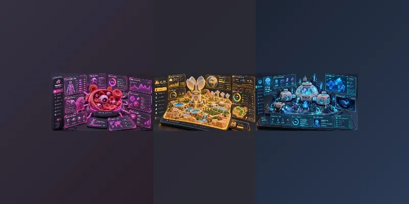 Futuristic Dashboard UI Dioramas generated by undefined