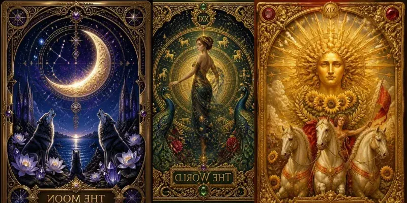 Luxury Tarot Card Illustration Generator generated by undefined