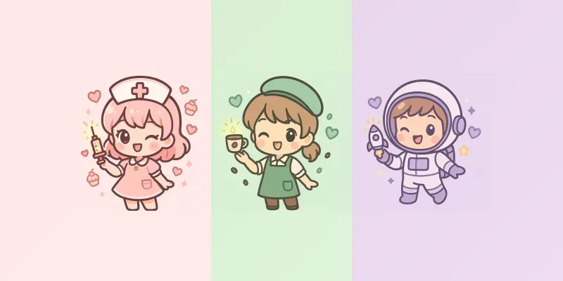 Chibi Kawaii Profession Generators generated by undefined