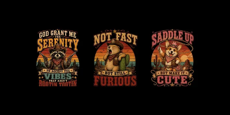 Funny Vintage Animal Quote Tshirt Packs generated by undefined