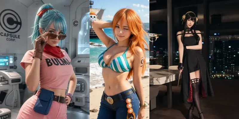 Attractive Anime Cosplay Portraits generated by undefined