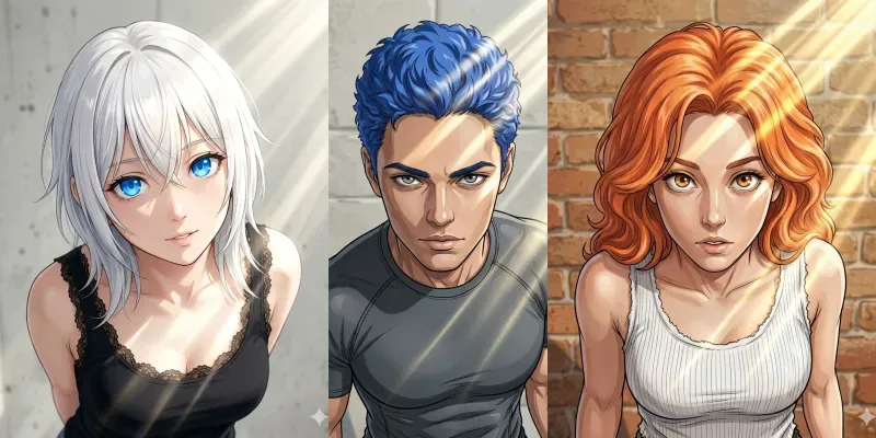 Shaded Portraits Proximity Gaze generated by undefined