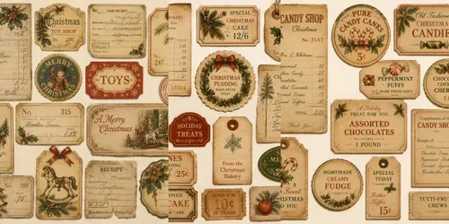 Vintage Christmas Receipt Ephemera generated by chatgpt-image