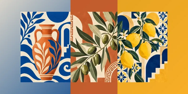 Mediterranean Minimalist Fusion Wall Art
