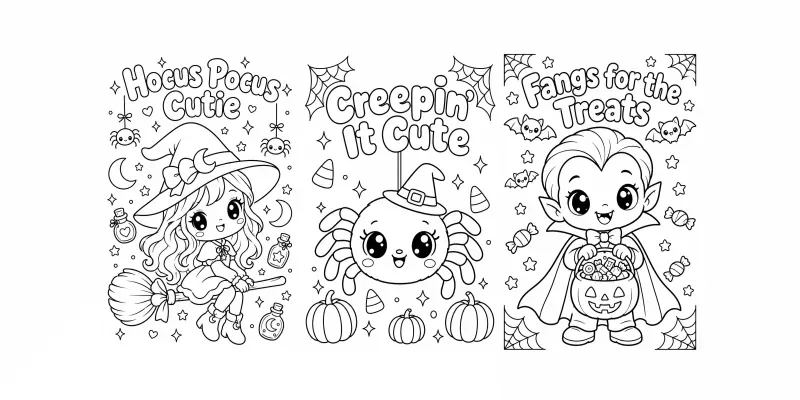 Halloween Coloring With Spooky Quotes