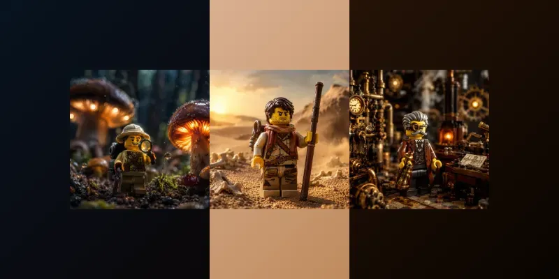 Premium LEGO Minifigure Advertising Art generated by undefined