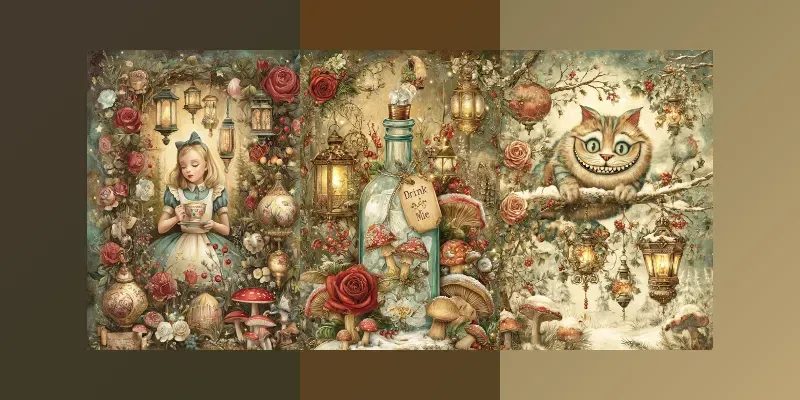 Christmas Alice Wonderland Journal Kits generated by undefined