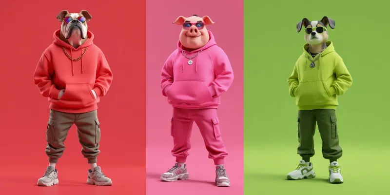 Fullbody 3D Stylized Cartoons
